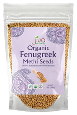 Jiva Organic Fenugreek Seeds 7 Ounce – Sproutable Methi Seeds for Holistic Wellness Teas, Fenugreek Water & Inner Balance