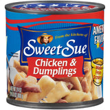 Sweet Sue Chicken & Dumplings Canned Soup - Lightweight Hot Meal for Backcountry Cooking, Heat and Serve Anywhere