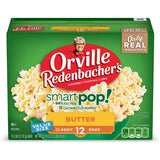 Orville Redenbacher's SmartPop! 94% Fat Free Butter Popcorn 12-Count – Practical Stocking Stuffer and Dorm Care Package Gift for Students