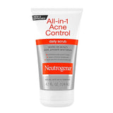 Neutrogena All-In-1 Acne Control Daily Face Scrub – Calming Nightly Exfoliating Treatment for Breakouts
