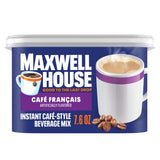 Maxwell House Instant French Vanilla Cafe Beverage Mix – Comforting French Vanilla Coffee for Relaxation Time, Rich Taste with Less Caffeine
