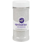 Wilton 8oz White Sugar Sprinkles – Sophisticated Shimmer Topping for Bridal Showers and Anniversary Desserts