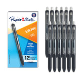Paper Mate InkJoy 0.5mm Fine Point Gel Pens Black – Bulk 144 Pack for High-Productivity Classrooms and Busy Workdays