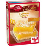 Betty Crocker Delights Supreme Lemon Bars Mix, 16.5 oz – Fast Prep Lemon Bars for Office Potlucks and Team Treats