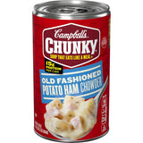 Campbell's Chunky Soup Hearty Bean with Ham 19 oz Can - Portable Lunch for Hiking & Road Trips
