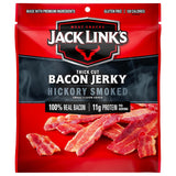 Jack Link's Bacon Jerky, Hickory Smoked – Commute Friendly No Refrigeration Snack for Train Rides and Road Trips