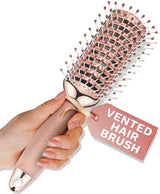 Lily England Vented Hair Brush for Blow Drying - Professional-Grade Detangler for Hairstylists and Salon Workers on Tight Schedules