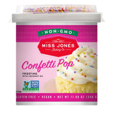 Miss Jones Baking Co. Confetti Pop Vegan Frosting, 11.98 oz – Ready-to-Spread Frosting Gift for the Busy Home Baker in Your Life