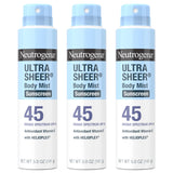 Neutrogena Ultra Sheer Sunscreen Mist SPF 45 – Reef-Friendly, Hawaii-Compliant Formula Safe for Ocean and Family Travel