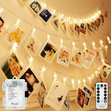 Decute Starry Photo Clip Fairy Lights – Intentional Home Aesthetic, Barely-Visible Strand with 50 Clips