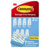Command Clear Adhesive Hooks – Tool-Free Wall Hooks for Calendars, Keys, and Office Essentials in Workspace