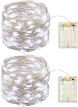 LumifyLiving Battery String Lights – Quiet Restraint Home Decor, 2-Pack 17ft LED with Auto Timer for Calm Uncluttered Living
