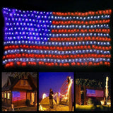 HYH 420 LED American Flag Net Light – Year-Round Patriotic Home Decor for Dining Room, Den, and Home Office