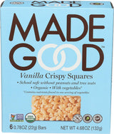 MadeGood Vanilla Crispy Squares – Vegan Kids Snack Bars for Lunchboxes and After-School