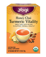 Yogi Tea Honey Chai Turmeric Vitality – Turmeric Cinnamon Cardamom Infusion for Restorative Bath Time and Journaling