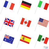 World Flag Pack 50 Countries – All-Weather Handheld Pennants for Outdoor Parades, Festivals and Stadium Viewing Parties