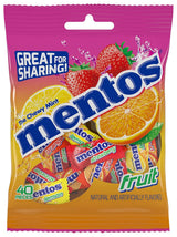 Mentos Chewy Mint Candy Fruit Rolls – Gluten-Free Individually Wrapped Chews for School Lunches, Goody Bags, and Playdate Snacks