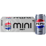 Pepsi Mini Soda Variety, 7.5oz (10 Pack) – Compact Refreshment for Picnics and Tailgates