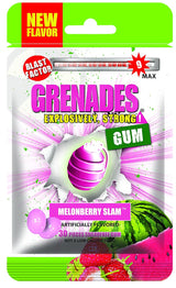 Grenades Gum Wild Spearmint 30 Piece Bag – Calming Breath Freshener for Self Care Routines