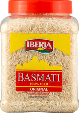 Iberia Extra Long Grain Basmati – Light, Fluffy Digestible Rice for Health-Conscious Home Cooks, 2 lb Jar