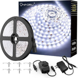 Onforu LED Ribbon 16.4ft – Effortless Strip Light Behind Floating Shelves and Headboards in Neutral Interiors
