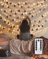 LECLSTAR Photo Clip Lights with Remote – Unique Valentine's Day Gift for Her, Cozy Bedroom Ambiance