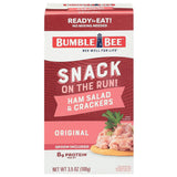 Bumble Bee Snack On The Run Ham Salad with Crackers - Ready-to-Eat Lunch Replacement with Zero Prep