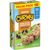 Quaker Chewy Peanut Butter Chocolate Chip Granola Bars – Individually Wrapped Desk Drawer Snack for Long Study Sessions