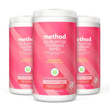 Method All-Purpose Cleaning Wipes Pink Grapefruit – Plant-Based Single-Wipe Solution for Less-is-More Home