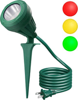 DEWENWILS Adjustable 90-Degree LED Spot Light – Minimalist Black or Green Fixture for Modern Landscaping and Holiday Ambiance