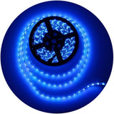 ALITOVE Streamlined Blue LED Strip for Floating Shelves and Headboards, 16.4ft 12V 5050 Understated