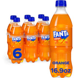 Fanta Orange Soda – Naturally Flavored Guilt-Free Treat, 6 Pack of 16.9 fl oz Bottles