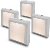 MAZ-TEK Warm White LED Nightlight with Dusk-to-Dawn Sensor – Worry-Free Overnight Lighting for Bedroom and Bathroom