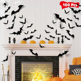 LUDILO 100pc Bat Decals – Creative Birthday Gift for the Friend Who Hosts Halloween