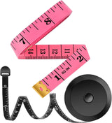 iBayam Pink and Black Tape Measure Bundle – Valentine's Day Gift Idea for the Seamstress in Your Life