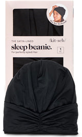 Kitsch Satin Lined Beanie – Holiday Gift for Mom, Gentle Slouchy Beanie for Hair Protection Overnight