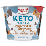 Duncan Hines Brownie Cup Walnut Fudge – Distraction-Free Microwave Treat for Work Breaks, 2.5 oz Zero Added Sugar