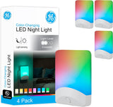 GE Kids Night Light Gift Set for Birthday and Holiday – Color Changing Plug In LED, 4 Pack Value