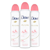Dove 48-Hour Antiperspirant Rose Petals 3-Pack - Gentle Underarm Recovery for Your Bath Wind-Down