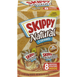 SKIPPY Natural Creamy Peanut Butter Squeeze Packs – Gluten-Free, No-Preservative Snack for Clean Eating Lifestyles, 8 x 1.15 Oz Pouches