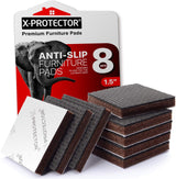 X-PROTECTOR Square Furniture Pads – Home Office Floor Protector, Anchors Desk and Accent Chairs