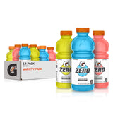Gatorade G Zero Thirst Quencher Variety – Afternoon Pick Me Up for Commutes, Meetings and Back to Back Tasks, 3 Flavor 12 Pack
