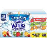 Capri Sun Roarin' Waters Variety Pack – Kid-Friendly Flavored Water for Lunchboxes, Practice and Playdates, 30 Pouches