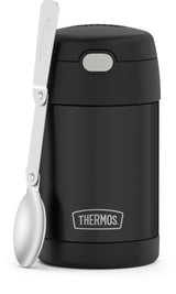 THERMOS FUNTAINER Thermos for Kids – Self-Opening Lunch Jar with Spoon for Independent Kids, 16 oz Stainless