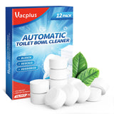 Vacplus Limescale Remover Tablets for Hard Water Apartment Bathrooms, Dye-Free Formula With No Fumes or Open-Chemical Handling
