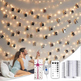 Christmas Stocking Stuffer Teenage Girls 8-18 - LED Photo Clip String Lights 40FT with Remote, Birthday Gift for Best Friend Sister Daughter