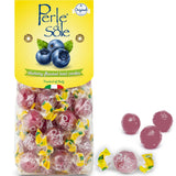 Perle di Sole Italian Candy - Gourmet Blueberry Hard Candy with Fizzy Center - Luxury Italian Dessert Pairing with Espresso and Dessert Wine