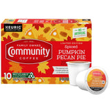 Community Coffee Spiced Pumpkin Pecan Pie Flavored Pods – Early Morning Desk Brew for Working From Home, Keurig Compatible 10 ct