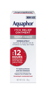 Aquaphor Itch Relief Ointment – Family-Safe Anti-Itch Cream for the Playroom, Kids' Bathroom & Bedtime Rashes