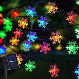 Dazzle Bright Solar Powered Snowflake Lights – 39FT Indoor Holiday Ambiance, 8 Lighting Modes for Christmas Tree & Fireplace Decor